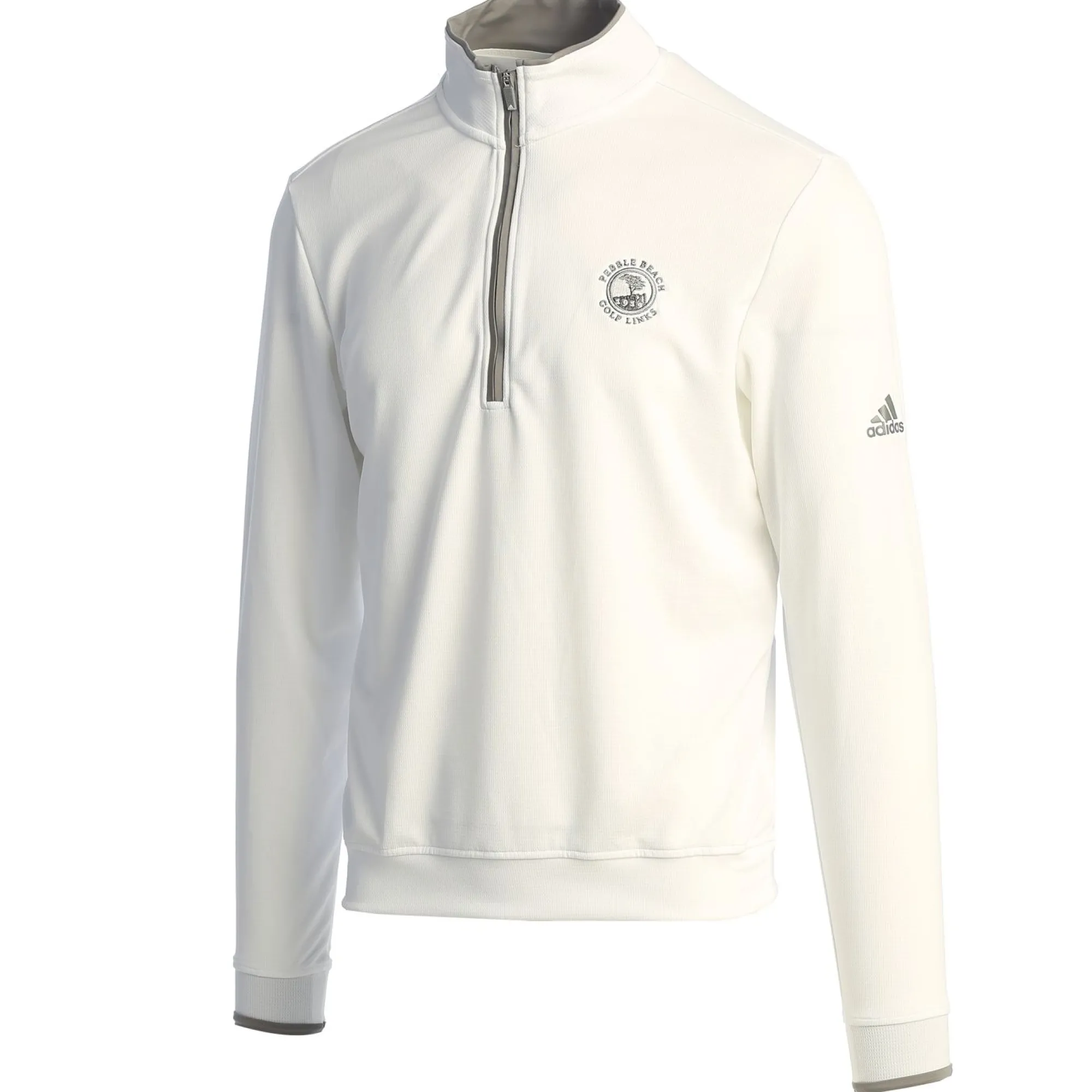 Pebble Beach 1/4 Zip Pullover By Adidas White Best