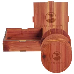 Pebble Beach Cedar Coaster Set By Woodchuck Outlet