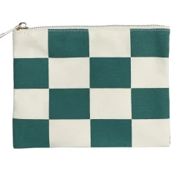 Pebble Beach Golf Flag Checkered Canvas Zip Pouch Outlet