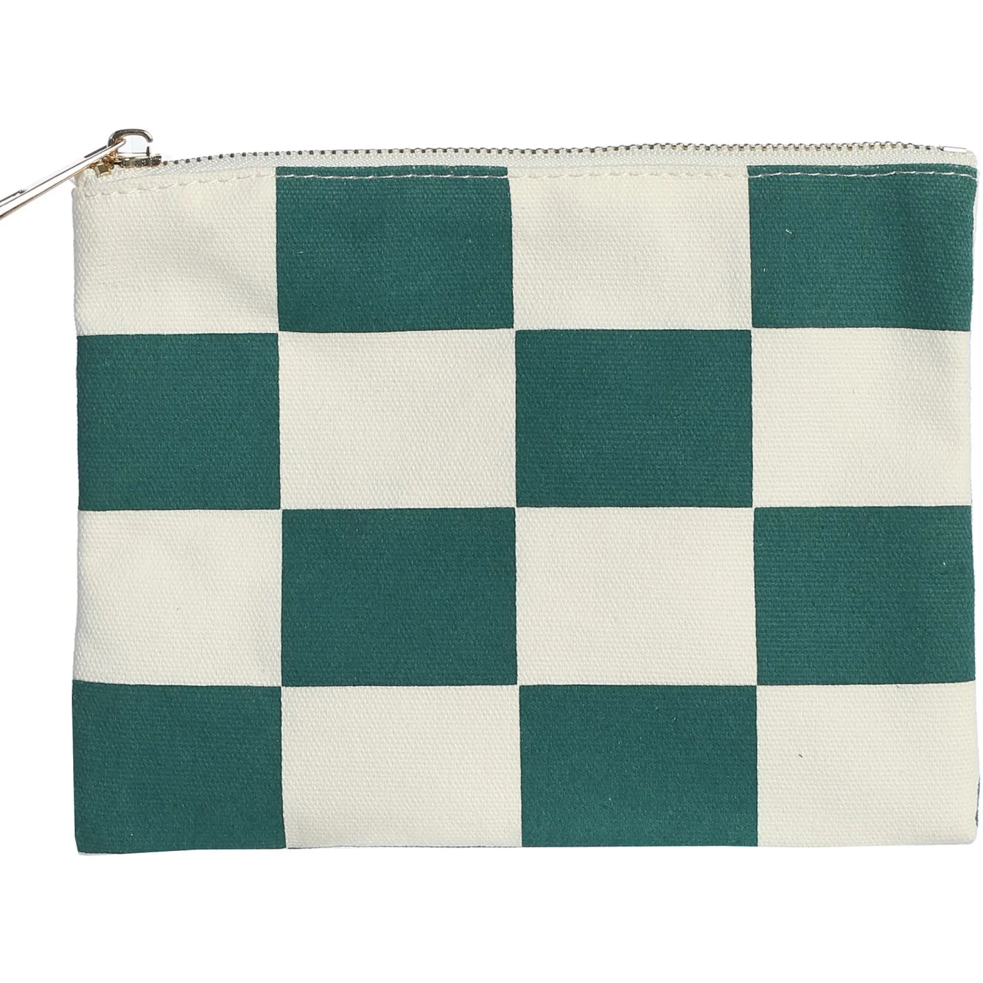 Pebble Beach Golf Flag Checkered Canvas Zip Pouch Outlet