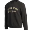 Pebble Beach Golf Links Black Label Crew Sweatshirt By Original Retro Brand Hot