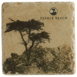 Pebble Beach Heritage Logo Handcrafted Marble Coaster Best