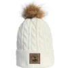 Pebble Beach Ladies Cable Knit Pom Beanie By Ahead Discount