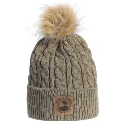 Pebble Beach Ladies Cable Knit Pom Beanie By Ahead Discount