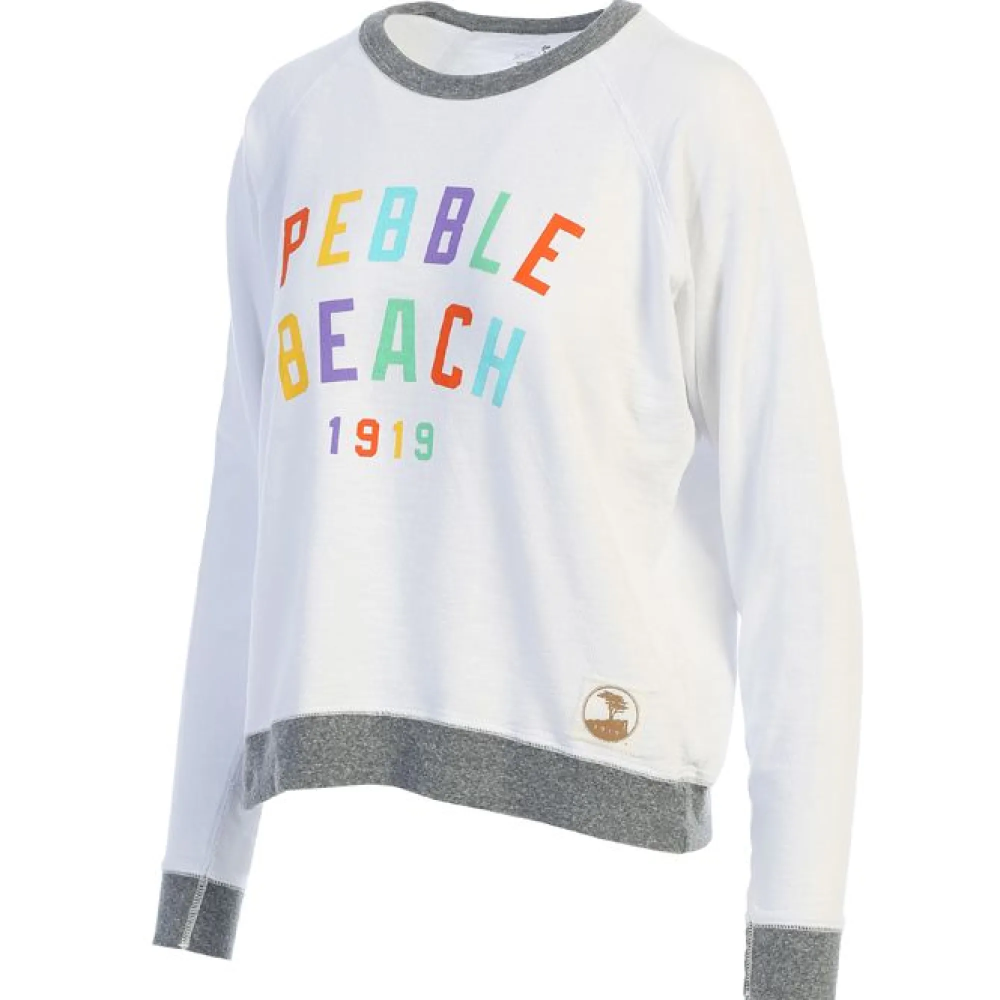 Pebble Beach Ladies White Joan Sweatshirt Hot
