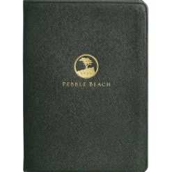 Pebble Beach Logo Leather Medium Notebook Discount