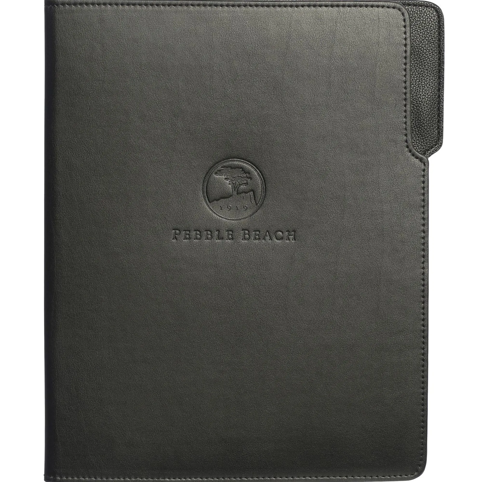 Pebble Beach Logo Leather Padfolio Hot