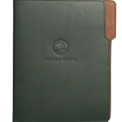 Pebble Beach Logo Leather Padfolio Hot