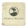 Pebble Beach Logo Marble Coaster By Art And Stone New