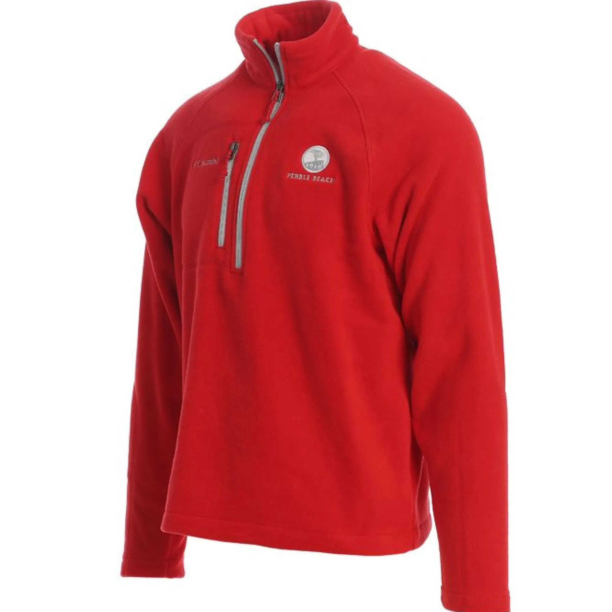 Pebble Beach Men's 'Fast Trek' 1/2 Zip Fleece By Columbia Grey Sale