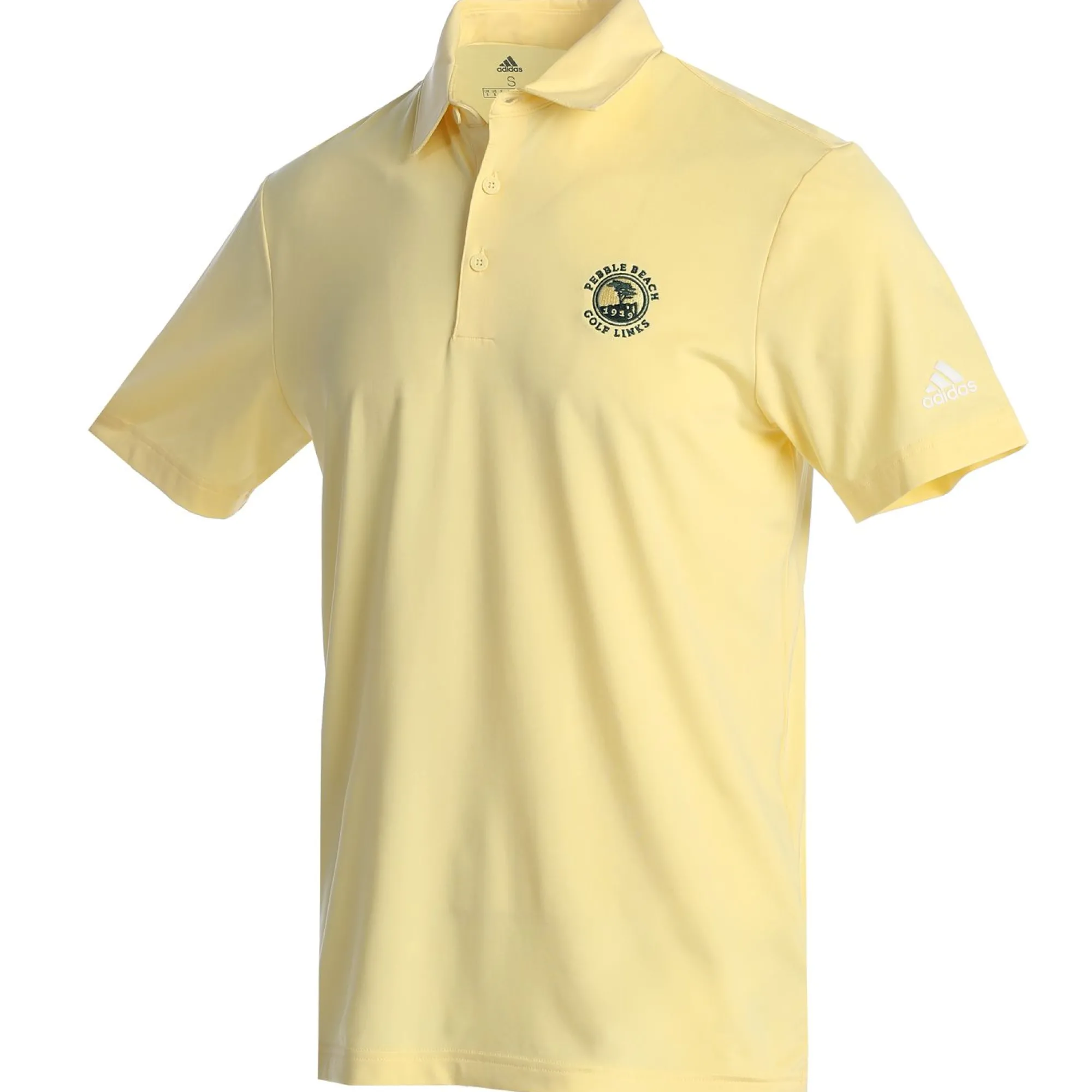 Pebble Beach Men's Ultimate365 Almost Yellow Polo By Adidas Discount