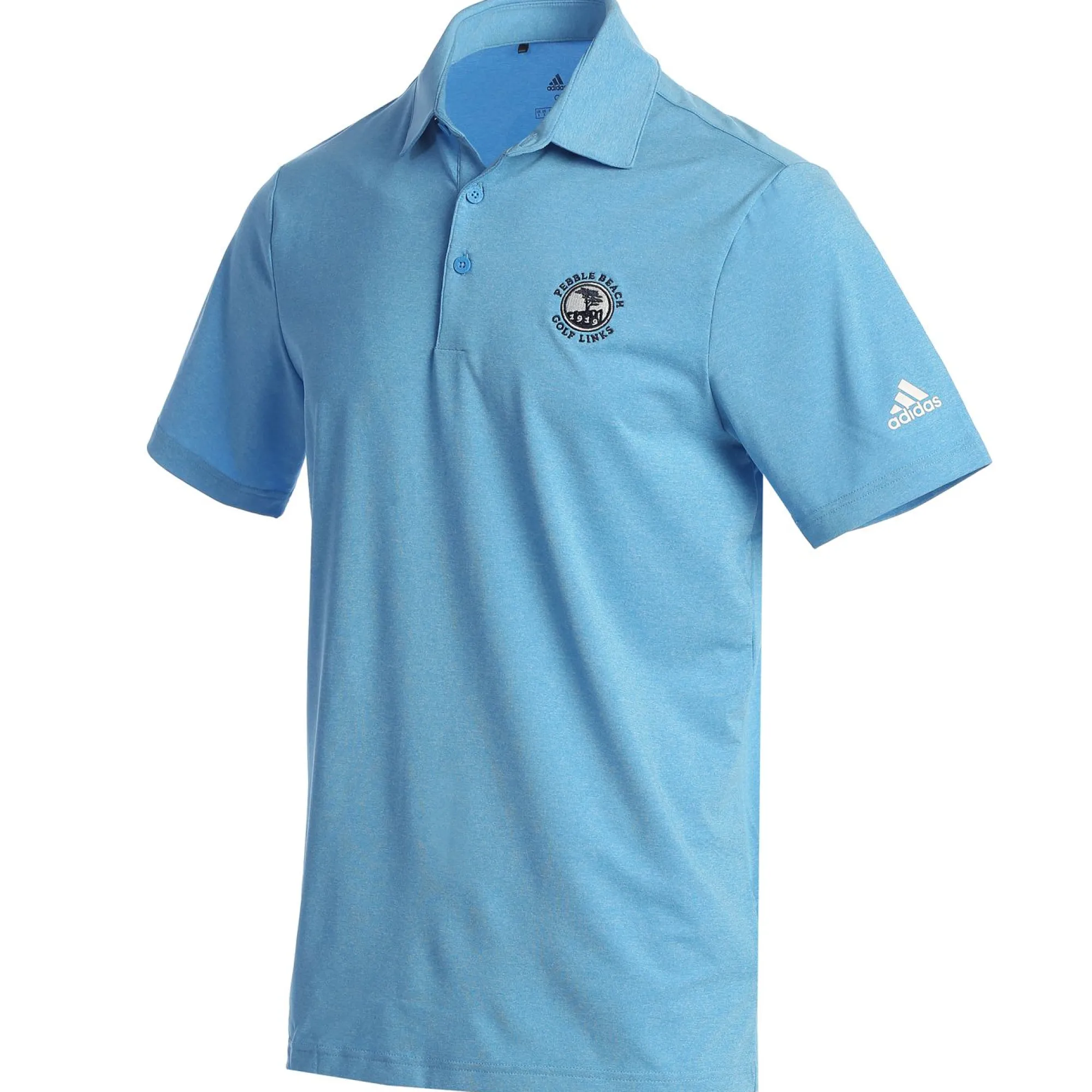 Pebble Beach Men's Ultimate365 Pulse Blue Polo By Adidas Discount