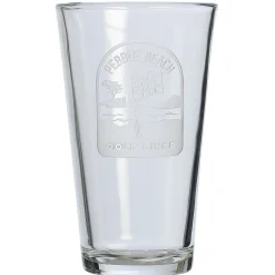 Pebble Beach Pin Flag Scene Pint Glass New
