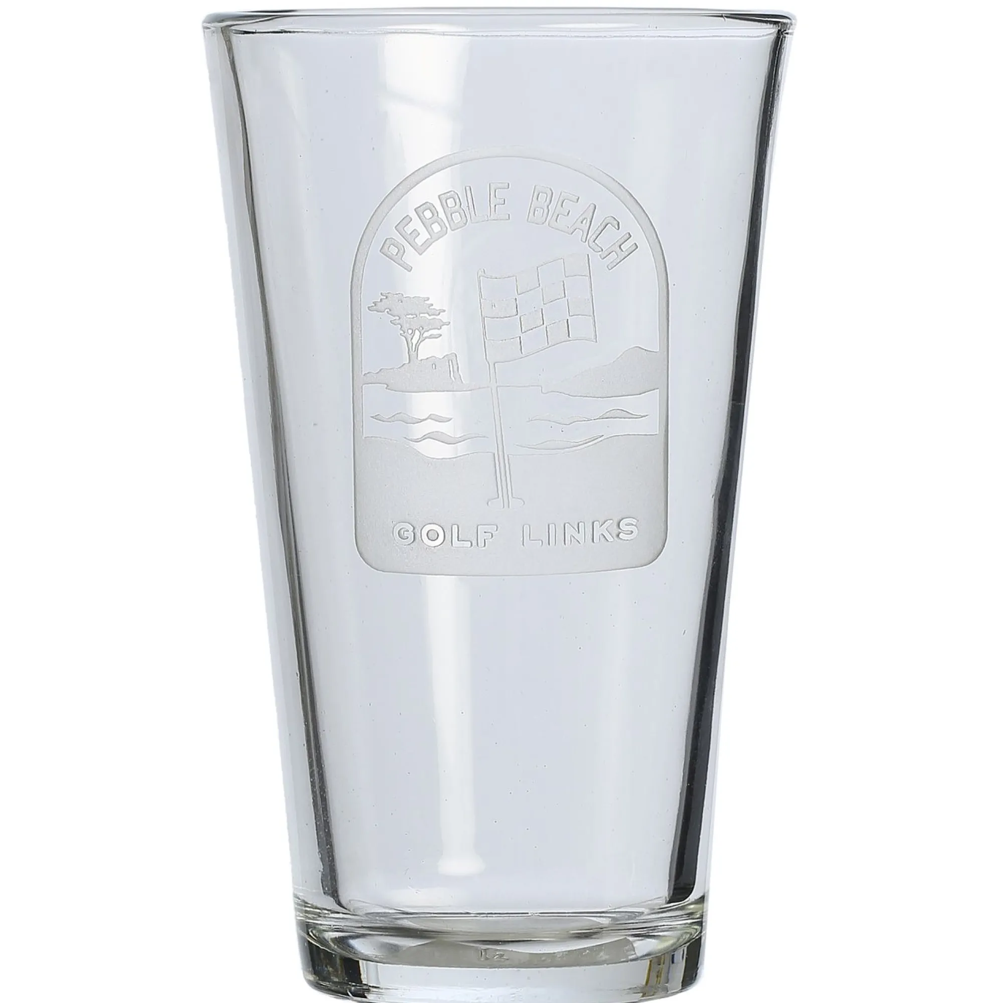 Pebble Beach Pin Flag Scene Pint Glass New