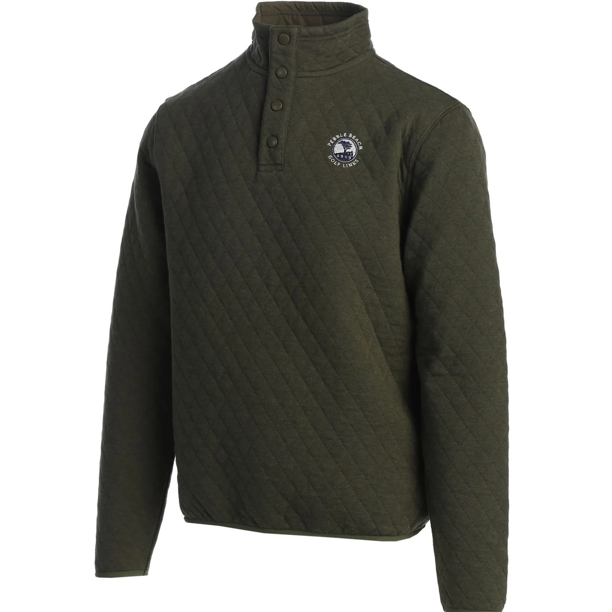 Pebble Beach Quilted Snap Collar Pullover By Divots Outlet