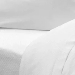 Pebble Beach Resorts 100% Egyptian Cotton Micro-Check Fitted Sheet Queen Size Hot