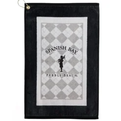 Pebble Beach Spanish Bay Bagpiper Golf Towel Best