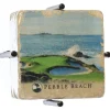 Pebble Beach 7Th And 18Th Hole Marble Coaster Set By Art And Stone Hot
