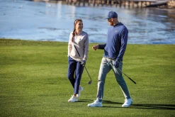 Pebble Beach Women's 1/4 Zip Knit Pullover By Adidas Clearance