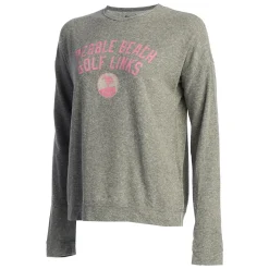 Pebble Beach Women's Pink Resort Crew Sweatshirt By Original Retro Brand Best