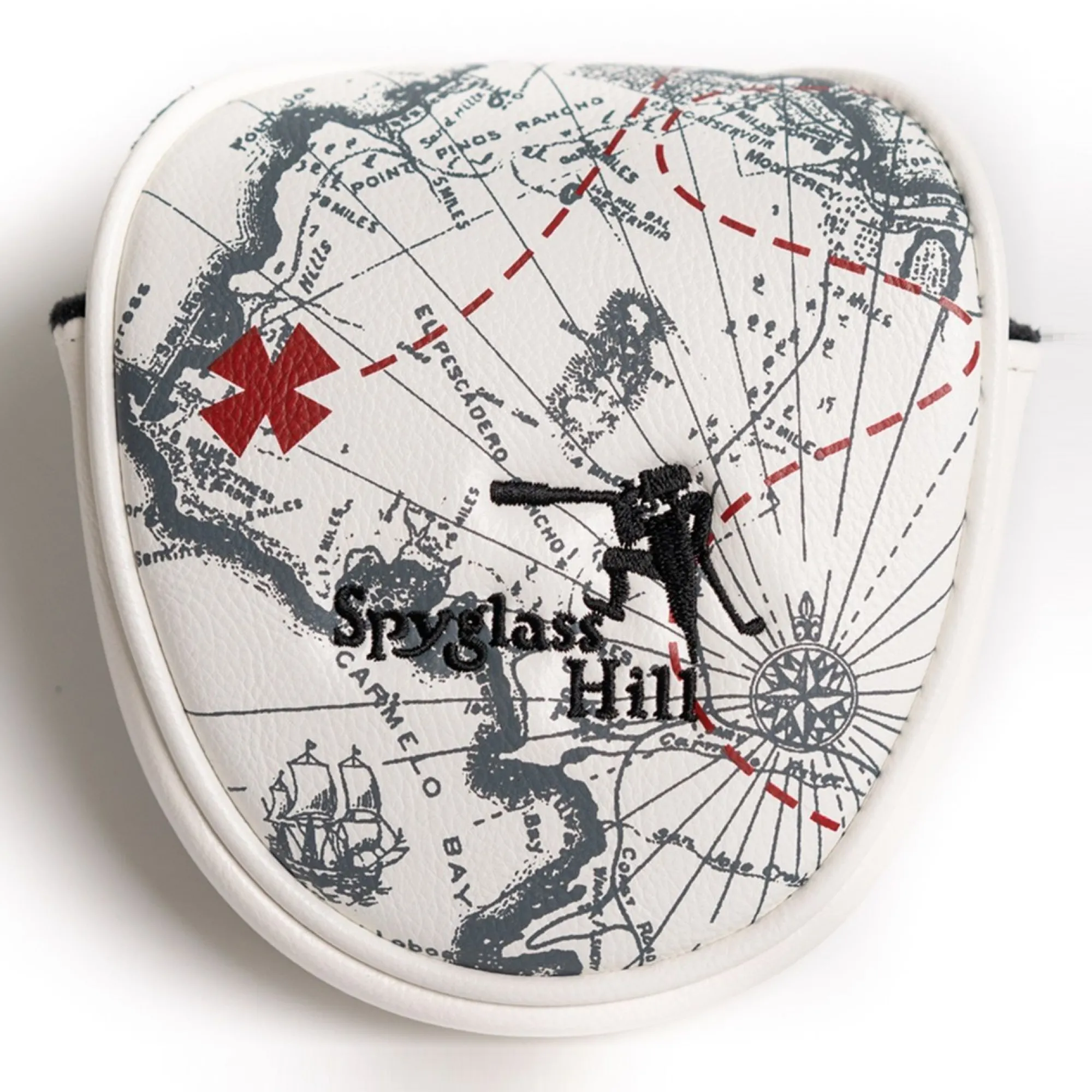 Pebble Beach Spyglass Hill Map Mallet Putter Cover New