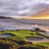 Pebble Beach Sunswept By Joann Dost -Metal Print Outlet